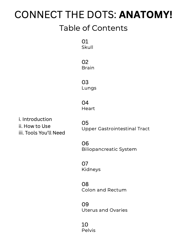 Connect the Dots: Anatomy Book